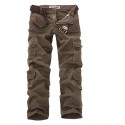 Men's Tactical Cargo Trousers Cargo Pants Pocket Multiple Pockets Solid Color Breathable Outdoor Full Length Pants Casual Daily Cotton Trousers Cargo ArmyGreen Black Micro-elastic