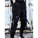 mens casual pants Trousers multi-pockets Streetwear Harem fashion cargo joggers gym drawstring long pants ankle-length trousers with multi-pockets