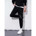 mens casual pants Trousers multi-pockets Streetwear Harem fashion cargo joggers gym drawstring long pants ankle-length trousers with multi-pockets