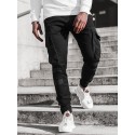 Men's Sweatpants Joggers Cargo Pants Patchwork Drawstring Elastic Waist Color Block Pants Sports Outdoor Daily Wear Cotton Blend Streetwear Sporty Slim White Black / Spring / Fall