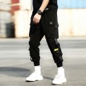 streetwear hip hop pants cargo pants joggers for men unisex sports casual active sweatpants black
