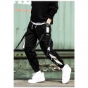 men's streetwear harajuku pants hip-hop jogging sports pure cotton men's long trousers joggers cargo pants with multi-pockets letter embroidery pattern