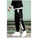 men's streetwear harajuku pants hip-hop jogging sports pure cotton men's long trousers joggers cargo pants with multi-pockets letter embroidery pattern