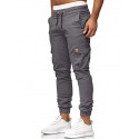 mens cargo jogger pants athletic casual pants fashion slim fit sweatpants pencil trousers khaki