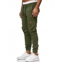 mens cargo jogger pants athletic casual pants fashion slim fit sweatpants pencil trousers khaki