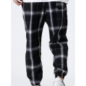 Men's Sweatpants Joggers Trousers Drawstring Elastic Waist 3D Print Plaid Comfort Breathable Pants Sports Outdoor Casual Streetwear Designer Black Micro-elastic / Elasticity