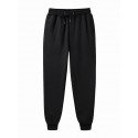 mens fleece sweatpants Active jogger pant with side pocket heavyweight Joggers solid color Trousers elastic waist Drawstring brushed casual pants Workout Pants