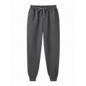 mens fleece sweatpants Active jogger pant with side pocket heavyweight Joggers solid color Trousers elastic waist Drawstring brushed casual pants Workout Pants