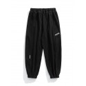 Men's Sweatpants Joggers Trousers Drawstring Elastic Waist Solid Color Comfort Breathable Pants Casual Daily Sports Fashion Black Deep Blue Micro-elastic / Elasticity