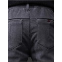 Men's Straight Trousers Winter Pants Drawstring Elastic Waist Solid Color Comfort Breathable Pants Casual Daily Corduroy Sports Fashion Loose Fit Black Dark Gray Micro-elastic / Elasticity
