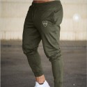 Men's Track Pants Geometric Pattern Pants Cotton Blend Sports ArmyGreen Black