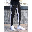 Men's Sweatpants Sporty Casual Trousers Color Block Pencil Pants Breathable Soft Workout Pants With Ankle Zipper Cotton Slim Daily Sports Outdoor Full Length Side Stripe Elastic Waist Drawstring