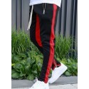 Men's Sweatpants Sporty Casual Trousers Color Block Pencil Pants Breathable Soft Workout Pants With Ankle Zipper Cotton Slim Daily Sports Outdoor Full Length Side Stripe Elastic Waist Drawstring