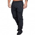 Men's Sweatpants Joggers Trousers Patchwork Zipper Pocket Solid Color Comfort Breathable Pants Casual Daily Sports Fashion Black Light gray Micro-elastic