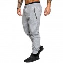 Men's Sweatpants Joggers Trousers Patchwork Zipper Pocket Solid Color Comfort Breathable Pants Casual Daily Sports Fashion Black Light gray Micro-elastic