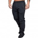 Men's Sweatpants Joggers Trousers Patchwork Zipper Pocket Solid Color Comfort Breathable Pants Casual Daily Sports Fashion Black Light gray Micro-elastic