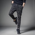 Men's Sweatpants Trousers Tapered pants Drawstring Elastic Waist Solid Color Camouflage Comfort Breathable Pants Casual Daily Cotton Blend Sports Fashion Black Camouflage Micro-elastic / Elasticity
