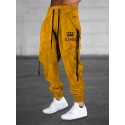 Men's Sweatpants Joggers Trousers Drawstring Elastic Waist Print Letter Graphic Prints Comfort Breathable Pants Sports Outdoor Casual Streetwear Designer Yellow Micro-elastic / Elasticity