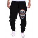Men's Sweatpants Joggers Trousers Drawstring Elastic Waist Print Skull Graphic Prints Comfort Breathable Pants Sports Outdoor Casual Cotton Blend Streetwear Designer Black Micro-elastic / Elasticity