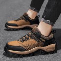 Men's Sneakers Oxfords Casual Classic Daily Outdoor PU Elastic Fabric Black Army Green Brown Spring Summer