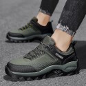 Men's Sneakers Oxfords Casual Classic Daily Outdoor PU Elastic Fabric Black Army Green Brown Spring Summer