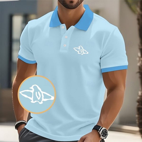 Men's Animal Patterned Polo Short Sleeve Polo Shirts Collared Shirts Business Casual School Outdoor Athleisure Daily Wear 3D Print Summer Pink Blue Brown