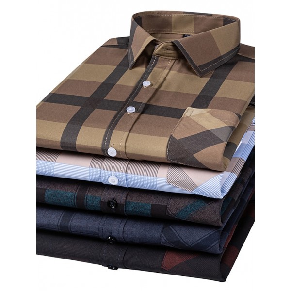 Men's Plaid / Striped / Chevron / Round Quincea帽era & Sweet Sixteen Corporate Clothing Light Yellow Black Red Blue Long Sleeve Turndown All Seasons Clothing Apparel Buckle