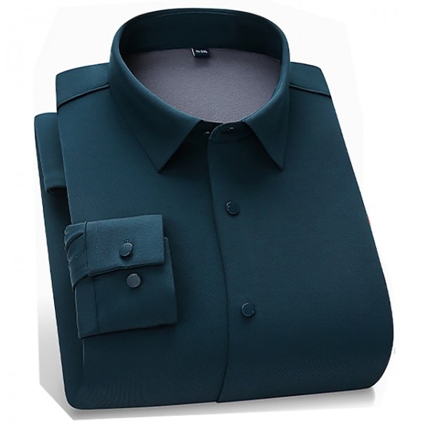 Men's Solid / Plain Color Black Wine Dark Navy Dark Green Long Sleeve Classic Collar Fall / Winter Clothing Apparel Knitted