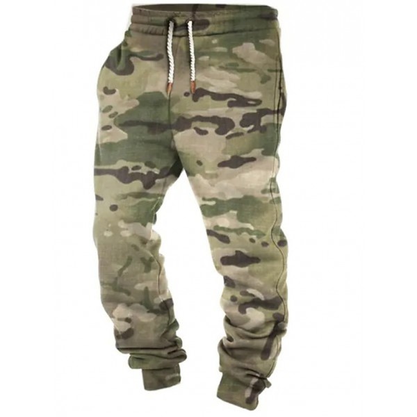 Camouflage Camo / Camouflage Casual Men's 3D Print Sweatpants Joggers Pants Trousers Outdoor Street Casual Daily Polyester Green Khaki Gray S M L Mid Waist Elasticity Pants