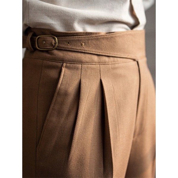 Men's Graduation Dress Pants Trousers Chinos Pocket Solid Color Comfort Formal Party Work Fashion Classic Style Black Khaki Micro-elastic