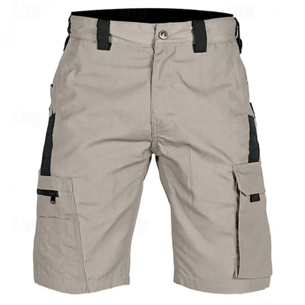Men's Tactical Shorts Cargo Shorts Shorts Buttons Multi Pocket Color Block Comfort Wearable Short Casual Daily Holiday Fashion Classic Black Green