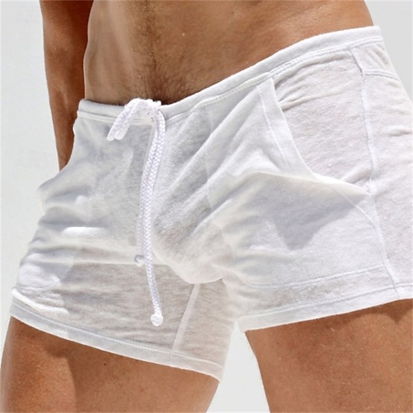 Men's Athletic Shorts Sweat Shorts Shorts Summer Shorts Pocket Drawstring Elastic Waist Plain Comfort Breathable Short Outdoor Sports Classic Casual Beige