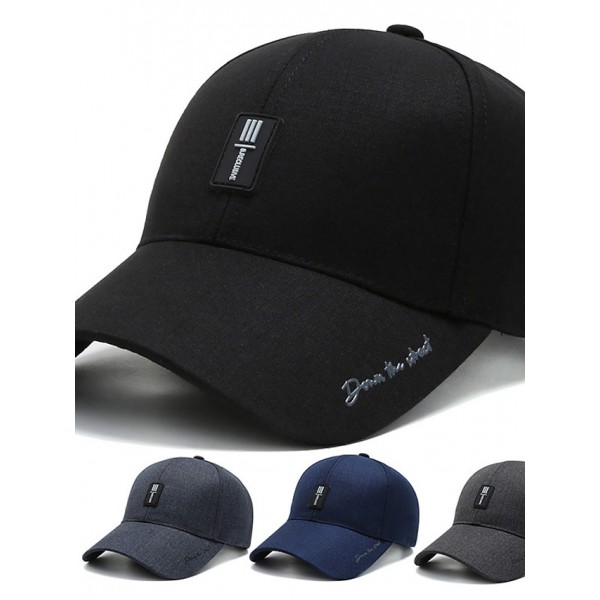 Men's Baseball Cap Trucker Hat Black Deep Blue Polyester Travel Beach Outdoor Vacation Plain Adjustable Sunscreen Breathable Fashion