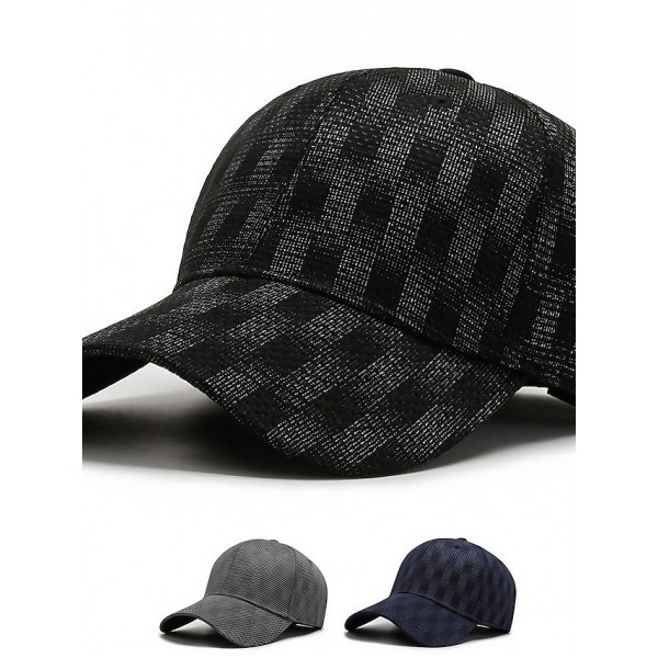 Men's Baseball Cap Sun Hat Black Blue 100% Cotton Travel Beach Outdoor Vacation Plain Sunscreen Fashion Elastic