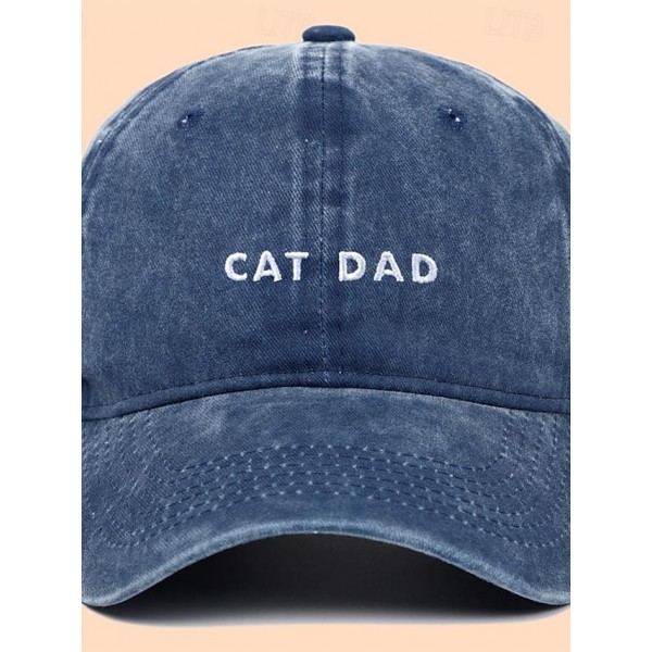 Men's Baseball Cap Sun Hat Trucker Hat Black Wine Cotton Embroidered Fashion Casual Street Daily Letter Adjustable Sunscreen Breathable