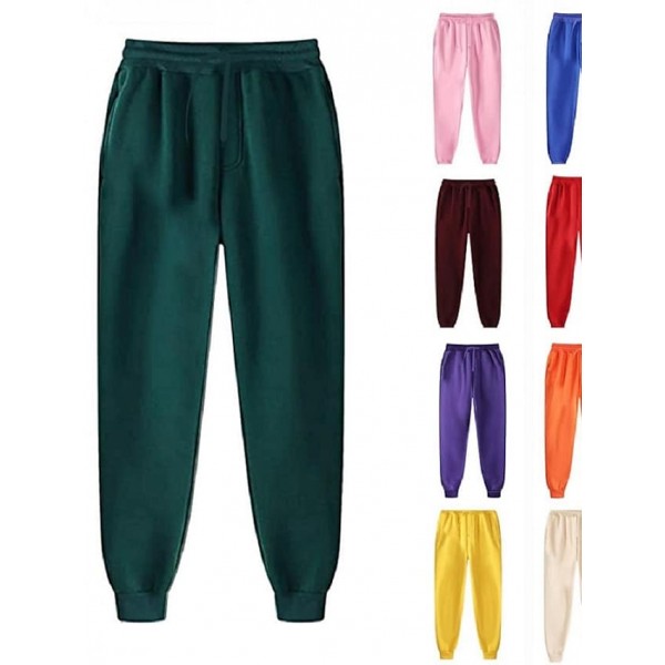 mens fleece sweatpants Active jogger pant with side pocket heavyweight Joggers solid color Trousers elastic waist Drawstring brushed casual pants Workout Pants
