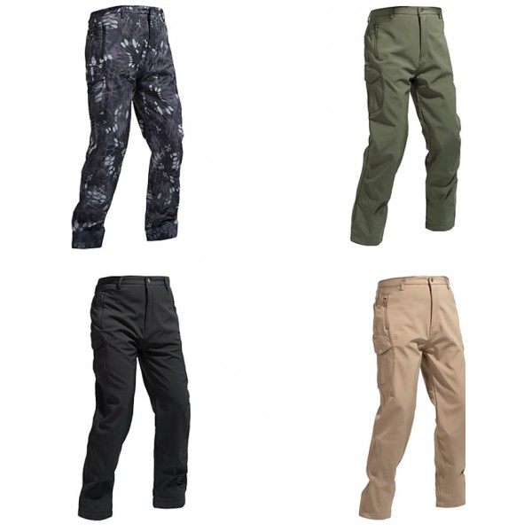 Men's Trousers Cargo Pants Work Pants Multi Pocket Solid Color Snake Print Comfort Breathable Pants Casual Daily Sports Fashion Black+Grey ArmyGreen Micro-elastic