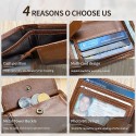 Genuine leather wallet top layer cowhide coin purse multi card horizontal wallet high-end business wallet suitable for both men and women perfect holiday gift