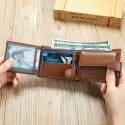 Genuine leather wallet top layer cowhide coin purse multi card horizontal wallet high-end business wallet suitable for both men and women perfect holiday gift