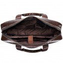Premium Brown Leather Briefcase - Elegant Business Laptop Bag with Multiple Pockets, Durable for Professional Use and Travel