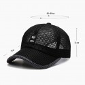 Unisex Baseball Cap Adjustable Sun Hat Black Blue Hollow Out Polyester Travel Beach Outdoor Vacation Plain Sunscreen Breathable Fashion