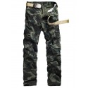 Men's Pants Tactical Cargo Trousers Zipper Pocket Multiple Pockets Camouflage Full Length Pants Daily Holiday Cargo Casual / Sporty Camouflage Army Green Camouflage Gray Inelastic / Spring
