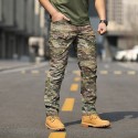 Men's Straight Camouflage Cargo Pants Tactical Cargo Pants Sports Outdoor work wear trousers   full length pants comfortable