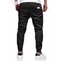 Men's Joggers Stylish Simple Sweatpants Casual Trousers Jogger Pants Solid Color With Elastic Waist Drawstring ArmyGreen Black Khaki Light gray Dark Gray
