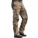 Men's Outdoor Vintage Washed Cotton Washed Multi-pocket Tactical Pants multi-pocket cargo pants straight pants trousers work pants khaki green