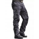 Men's Outdoor Vintage Washed Cotton Washed Multi-pocket Tactical Pants multi-pocket cargo pants straight pants trousers work pants khaki green