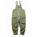 Men's Overalls Trousers Rompers Classic Solid Colored Comfort Outdoor Full Length Pants Casual Daily Streetwear Casual / Sporty ArmyGreen Black