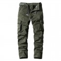 Men's Pants Tactical Cargo Work Pants Zipper Pocket Split Solid Colored Breathable Full Length Pants Casual Daily Cargo Chino Slim ArmyGreen Black Micro-elastic / Spring