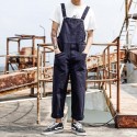 Men's Overalls Trousers Jumpsuit Pocket Solid Color Comfort Breathable Ankle-Length Pants Daily Streetwear Stylish Green Black Micro-elastic