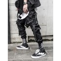 Men's Joggers Pants Trousers Pocket Classic Multiple Pockets Solid Color Letter Comfort Outdoor Full Length Pants Casual Daily Cotton Streetwear Stylish Black Micro-elastic / Elasticity